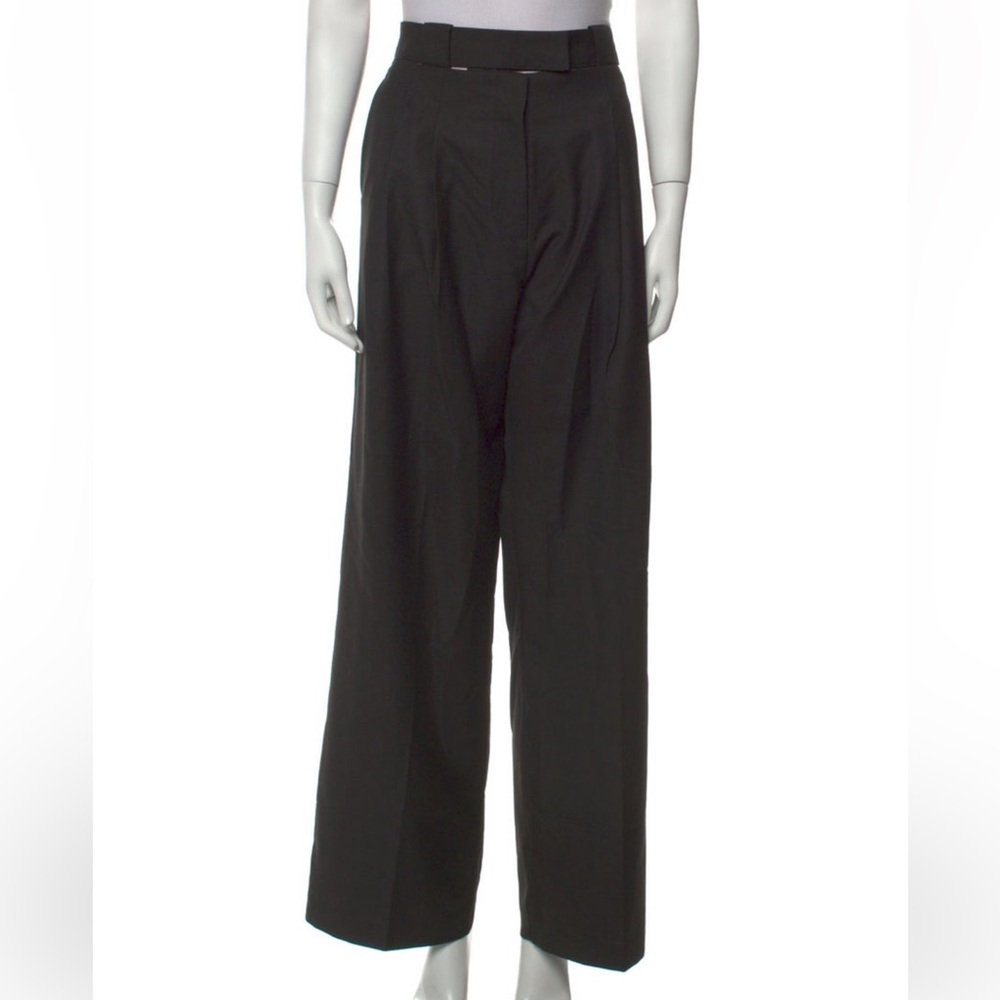 The Frankie Shop Black Wide-Leg Dress Pants
